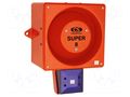 Signaller: lighting-sound; 24VDC; siren,flashing light; LED; blue CLIFFORD & SNELL YL80DLBRFHVSUWR