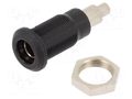 Connector: 4mm banana; socket; 25A; 30VAC; 60VDC; black STÄUBLI LB4H-IE/N-21