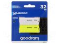 Pendrive; USB 2.0; 32GB; R: 20MB/s; W: 5MB/s; white,yellow; USB A GOODRAM UME2-0320MXR11-2P