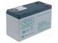 Re-battery: acid-lead; 12V; 7.2Ah; AGM; maintenance-free; 2.5kg SSB ACCU-HP7.2-12SL