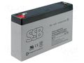 Re-battery: acid-lead; 6V; 7Ah; AGM; maintenance-free; 1.2kg SSB ACCU-HP7-6/S