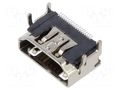 Connector: HDMI; socket; PIN: 19; pallad nickel alloy; angled 90° AMPHENOL COMMUNICATIONS SOLUTIONS 10029449-001RLF