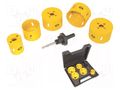 Hole saw set; 40mm,54mm,65mm,67mm,68mm; 6pcs. C.K CK-424044