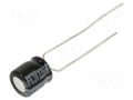 Capacitor: electrolytic; THT; 220uF; 6.3VDC; Ø6.3x7mm; Pitch: 5mm PANASONIC ECEA0JKA221B
