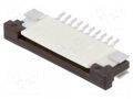 Connector: FFC/FPC; SMT; 50V; 0.4A; PIN: 10; Mat: thermoplastic; ZIF GCT FFC3B07-10-T
