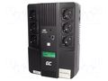 Power supply: UPS; 480W; 800VA; 207÷253V; 270x190x92mm; 9Ah; 2÷10ms GREEN CELL GC-UPS07