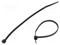 Cable tie; L: 120mm; W: 2.5mm; black; polyamide; 80N; 100pcs; UL94V-2 RADPOL TOOCB012002501