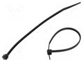 Cable tie; L: 120mm; W: 2.5mm; black; polyamide; 80N; 100pcs; UL94V-2 RADPOL TOOCB012002501