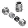 Cable gland (metal), VG S (standard stainless steel cable gland), M 12, 6 mm, OD min. 3 - OD max. 6.5 mm, Stainless steel 1.4305 (303) Weidmuller 1009840000