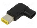Adapter; USB C plug,Slim Tip; Connector colour: black; angular AKYGA AK-ND-C11