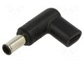 Adapter; USB C socket,DC 6,5/4,4 plug; Connector colour: black AKYGA AK-ND-C14