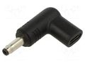 Adapter; USB C socket,DC 4,8/1,7 plug; black; angular; 100W; 5A AKYGA AK-ND-C17