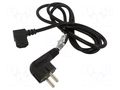 Cable; 3x0.75mm2; PVC; 1.5m; black; 10A; 250V; Core: OFC; trapezoidal AKYGA AK-PC-02C