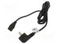 Cable; 3x1mm2; PVC; 3m; black; 10A; 250V; Core: OFC; trapezoidal AKYGA AK-PC-06C