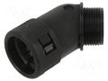 45° angled connector; Thread: metric,outside; polyamide 6; black PMA I-BVAD-M406GT