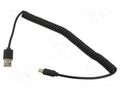 Cable; coiled,USB 2.0; USB A plug,USB C plug; gold-plated; 1.8m GEMBIRD CC-USB2C-AMCM-6
