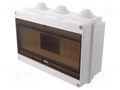 Enclosure: for modular components; IP40; white; No.of mod: 12 JONEX JX-S-12/40D-IP40WH
