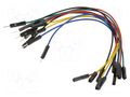L: 150mm; male-female; PIN: 1; mix colours; 10pcs; WHADDA VELLEMAN VEL-WJW011
