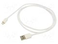 Cable; USB 2.0; Apple Lightning plug,USB A plug; nickel plated AKYGA AK-USB-30
