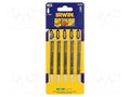 Hacksaw blade-set; wood,jigsaw; 115mm; 8teeth/inch; 5pcs. IRWIN IRW-10504229