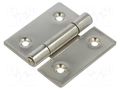 Hinge; Width: 60mm; stainless steel; H: 60mm ELESA+GANTER GN136NI60-60-C
