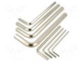 Wrench-set; hex key; steel; 8pcs. IRIMO SA.041071