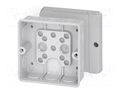 Enclosure: junction box; X: 98mm; Y: 98mm; Z: 55mm; IP55; grey HENSEL HENSEL-DE-9340