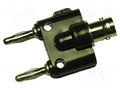 Adapter; 3A; Insulation: polyamide; banana 4mm plug x2,BNC plug MCP AD-2156