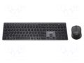 Office kit; black; universal; USB C; wireless,US layout; 10m GEMBIRD KBS-ECLIPSE-M500