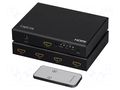 Splitter; HDCP 2.2,HDMI 2.0; 3D,4K,DDC,HDCP,HDR,LPCM,UHD 2160p LOGILINK HD0054