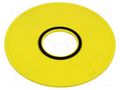 Description label; 45; 75mm; plastic; Body: yellow EAO 45-50K.1408