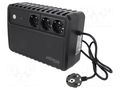 Power supply: UPS; with strip; 600W; 1kVA; 220V; 175x255x93mm; 9Ah GEMBIRD EG-UPS-3SDT1000-01