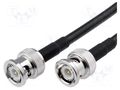 Cable; 0.5m; BNC male,both sides; black; 50Ω AMPHENOL BNC-MM/50/0.5
