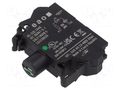 Illuminating unit; 22mm; 45; front fixing; 24VAC; spring clamps EAO 45-320.1H46