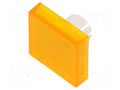 Actuator lens; 22mm; 61; transparent,yellow; plastic; Dim: 20x20mm EAO 61-9351.4