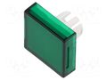 Actuator lens; 22mm; 61; transparent,green; plastic; Dim: 18x18mm EAO 61-9671.5