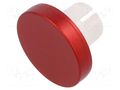 Actuator lens; 22mm; 61; red; aluminium; Face dim: Ø19.7mm EAO 61-9841.2