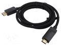 Cable; DisplayPort plug,HDMI plug; PVC; textile; 4K,UHD 2160p VENTION HFKBH