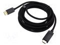 Cable; DisplayPort plug,HDMI plug; PVC; textile; 4K,UHD 2160p VENTION HFKBJ