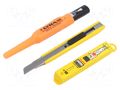 Kit: for processing foam; Kit: knife,blades for knife x9,pen LeanFoam LF-ZESTAW