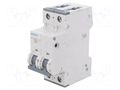 Circuit breaker; 230/400VAC; Inom: 3A; Poles: 2; Charact: C; 6kA SIEMENS 5SY6203-7