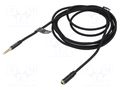 Cable; Jack 3.5mm 4pin socket,Jack 3,5mm 4pin plug; 0.5m; black VENTION BHCBD