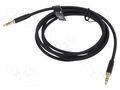 Cable; Jack 3.5mm 4pin socket,Jack 3,5mm 4pin plug; 1.5m; black VENTION BHCBG