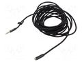 Cable; Jack 3.5mm 4pin socket,Jack 3,5mm 4pin plug; 5m; black VENTION BHCBJ