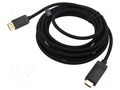 Cable; DisplayPort plug,HDMI plug; PVC; textile; 4K,UHD 2160p VENTION HFKBI