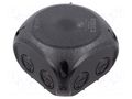 Enclosure: junction box; X: 93mm; Y: 93mm; Z: 62mm; IP66,IP67; black HENSEL HENSEL-KF-0200-B