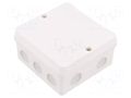 Enclosure: junction box; X: 98mm; Y: 98mm; Z: 55mm; IP55; white HENSEL HENSEL-DE-9346