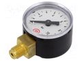 Manometer; 0÷10bar; G 1/8",bottom connection; 40mm; metal PNEUMAT 110.35