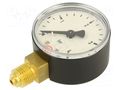 Manometer; 0÷4bar; G 1/4",bottom connection; 50mm; Temp: -20÷60°C PNEUMAT 104-K