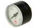 Manometer; 0÷16bar; G 1/8",rear connection; 40mm; Temp: -20÷60°C PNEUMAT 110.47